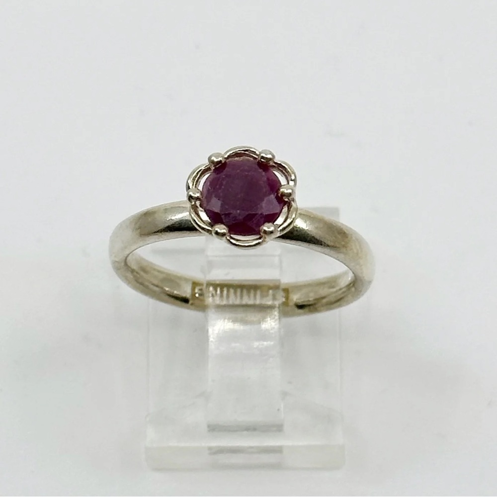 Sterling Silver July Ruby Ring - Gm100 - image 1